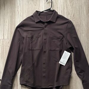 lululemon athletica Men's Casual Button Down Shirt - Dark Brown